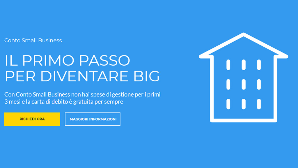 Conto Small Business Banca Sella - Homepage sito web